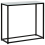 Beliani Console Table DELANO Tempered Glass Marble/ Black 1