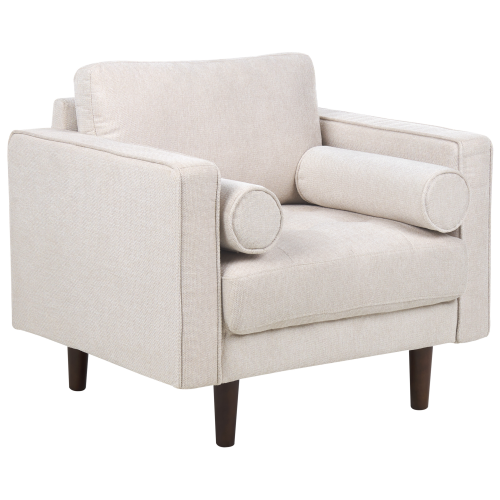 Beliani Armchair NURMO Fabric Light Beige