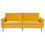 Beliani Sofa Bed 3 Seater VETTRE Velvet Yellow 1