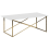Beliani Coffee Table EMPORIA Tempered Glass White/ Gold 1
