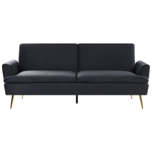 Sofa Bed 3 Seater VETTRE Velvet Black