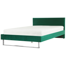 Bed Velvet BELLOU 180 x 200 cm (EU Super King) Green