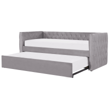 Trundle Bed Velvet GASSIN 90 x 200 cm (EU Single) Grey