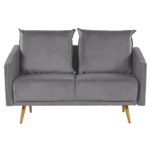 Sofa 2 Seater MAURA Velvet Grey