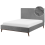 Beliani Bed Velvet BAYONNE 140 x 200 cm (EU Double) Light Grey 1