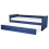 Beliani Trundle Bed Fabric LIBOURNE 80 x 200 cm (EU Small Single) Navy Blue 1