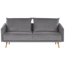Sofa 3 Seater MAURA Velvet Grey