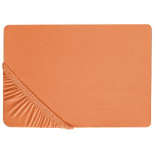 Fitted Sheet JANBU 180 x 200 cm Cotton Orange