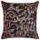 Beliani Throw Cushion RICINUS 45 x 45 cm Velvet Black Oriental Pattern 1