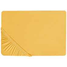 Fitted Sheet JANBU 90 x 200 cm Cotton Mustard