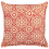 Beliani Throw Cushion CEIBA 45 x 45 cm Cotton Red Geometric Pattern 1