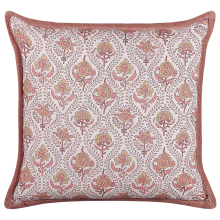 Throw Cushion PICEA 45 x 45 cm Cotton Red Floral Pattern
