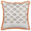 Beliani Throw Cushion SATIVUS 45 x 45 cm Cotton Orange Floral Pattern 1