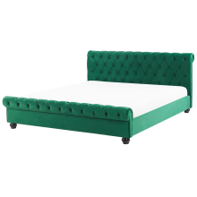 Waterbed Velvet AVALLON 160 x 200 cm (EU King Size) Emerald Green