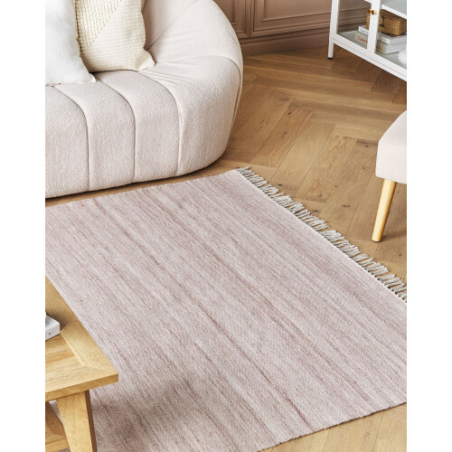 Beliani Rug MALHIA Light Red 160 x 230 cm 1