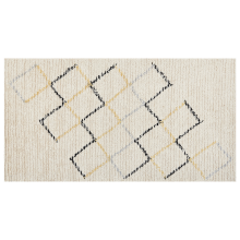 Rug TEZPUR Beige 80 x 150 cm Cotton
