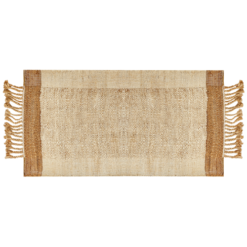 Beliani Rug DEDEMLI Beige 80 x 150 cm Jute