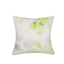 Throw Cushion PEPEROMIA 45 x 45 cm Cotton White Plant Pattern