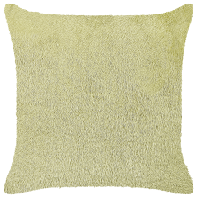 Throw Cushion PILEA 45 x 45 cm Faux Fur Light Green Solid