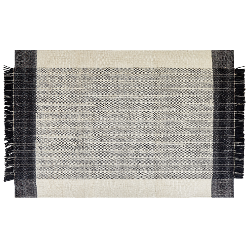 Beliani Rug KETENLI White 140 x 200 cm Wool