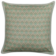 Throw Cushion PICTUS 45 x 45 cm Velvet Green Plant Pattern