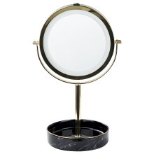 Makeup Mirror LED SAVOIE Black/ Gold