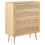 Beliani 4 Drawer Chest PEROTE Rattan Light Brown 1