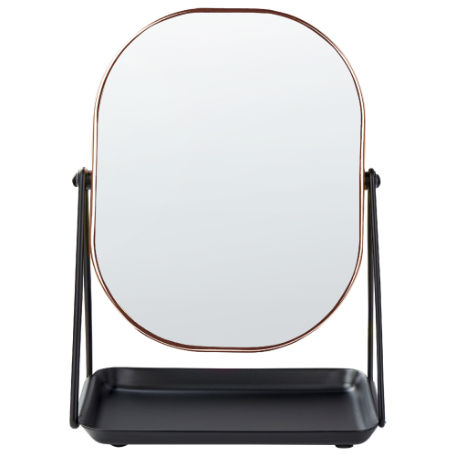 Beliani Makeup Mirror CORREZE Rose Gold