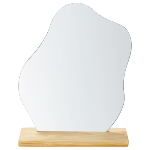 Beliani Standing Mirror LOZERE 19 cm 22 cm Bamboo Light Brown