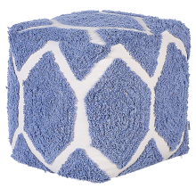 Pouffe ROJHAN Cotton Blue