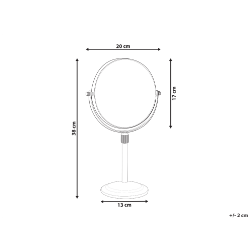 Beliani Makeup Mirror AVEYRON Silver 2