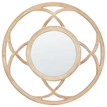Wall Mirror IZTAPALAPA 60 cm 60 cm Light Fir Wood