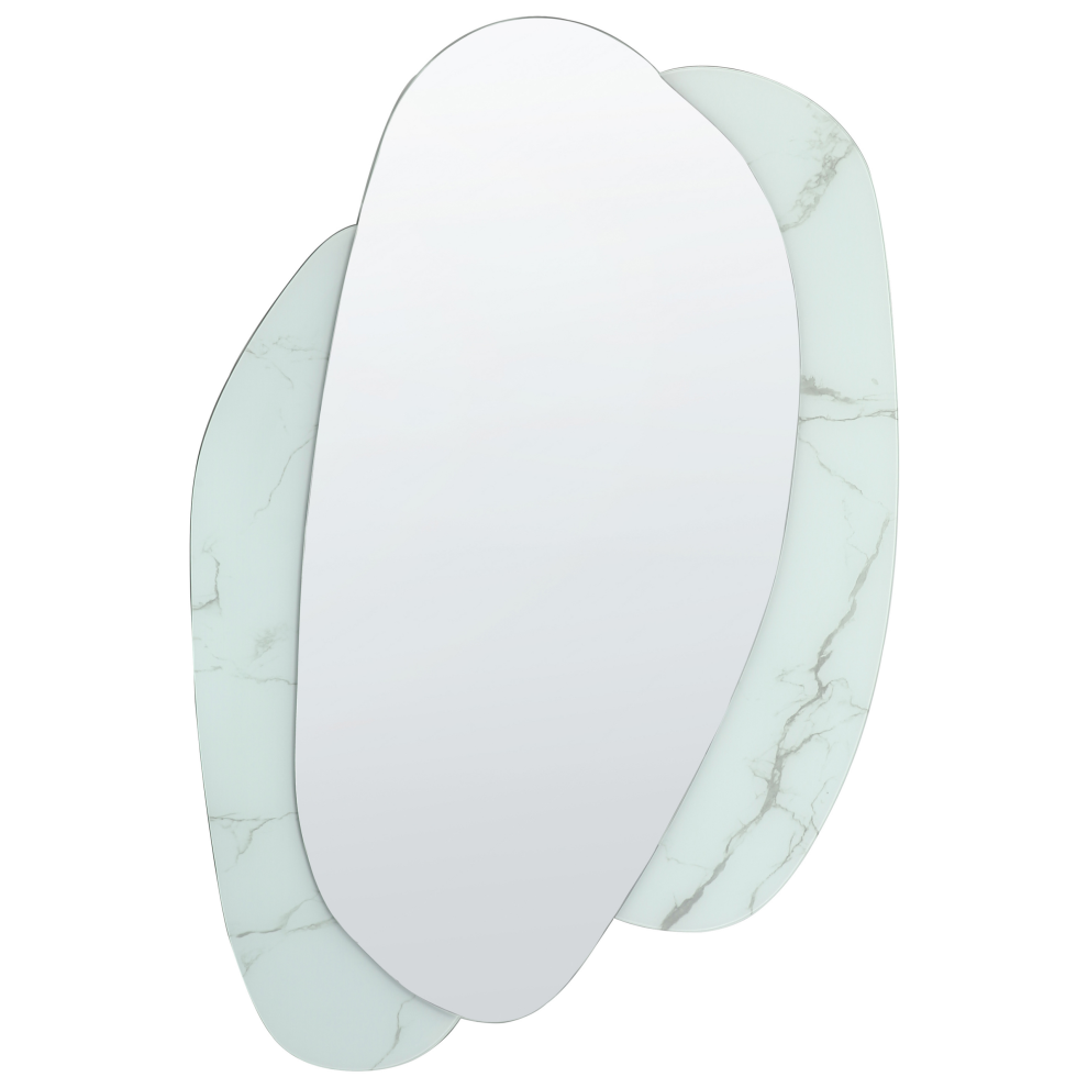 Photos - Wall Mirror Beliani  PANNES 80 cm 117 cm Light Blue 