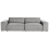Beliani Modular Sofa 2 Seater HELLNAR Grey Fabric 1