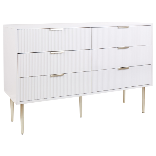 Beliani 6 Drawer Chest SOHO White
