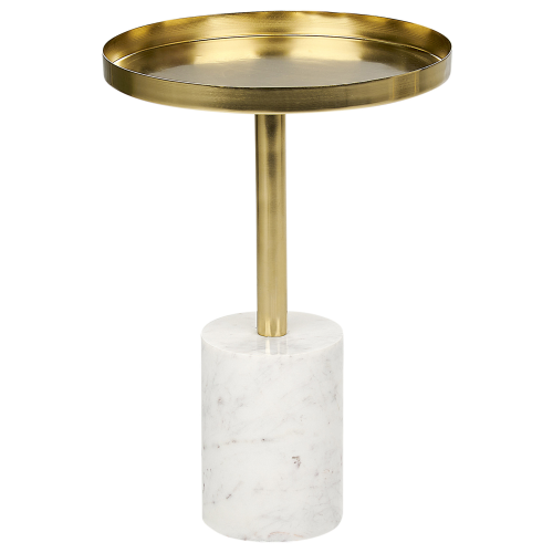 Beliani Side Table CAMELO II Metal White