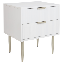 2 Drawer Bedside Table SOHO White