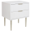 Beliani 2 Drawer Bedside Table SOHO White 1