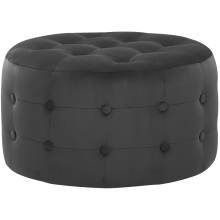 Pouffe TAMPA Velvet Black