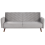 Beliani Sofa Bed 3 Seater SENJA Velvet Light Grey 1