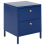 Beliani 2 Drawer Bedside Table KYLEA Metal Navy Blue 1