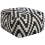 Beliani Pouffe KNIDOS Wool Black/ White 1