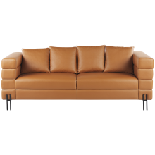 Sofa 3 Seater GRANNA Faux Leather Brown