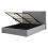 Beliani Ottoman Bed LORIENT Velvet Light Grey 140 x 200 cm (EU Double) 1