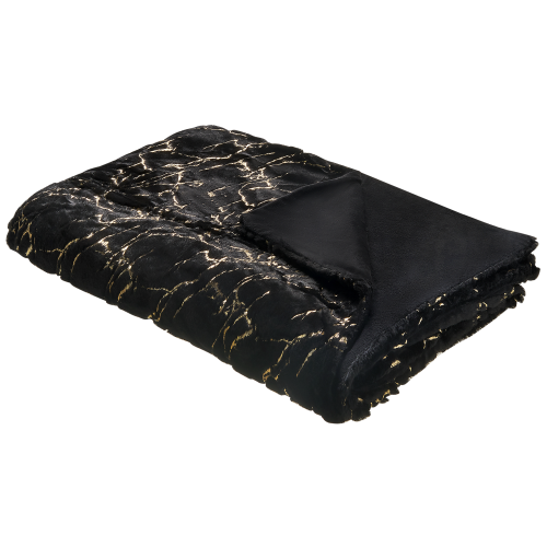 Beliani Blanket GODAVARI 150 x 200 cm Black