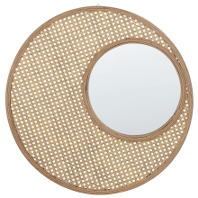 Wall Mirror PALAU 60 cm 60 cm Rattan Natural
