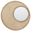 Beliani Wall Mirror PALAU 60 cm 60 cm Rattan Natural 1