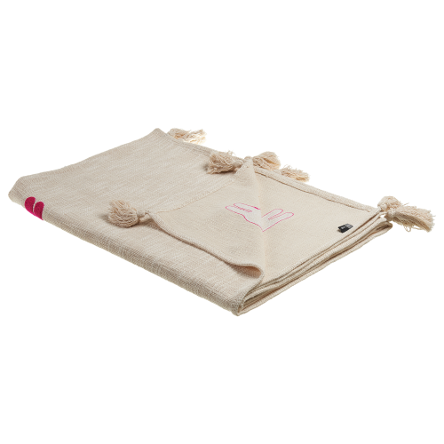 Beliani Blanket NANDYAL Cotton 130 x 180 cm Beige