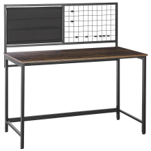 Office Desk with Memo Board VINCE 118 cm 60 cm Black