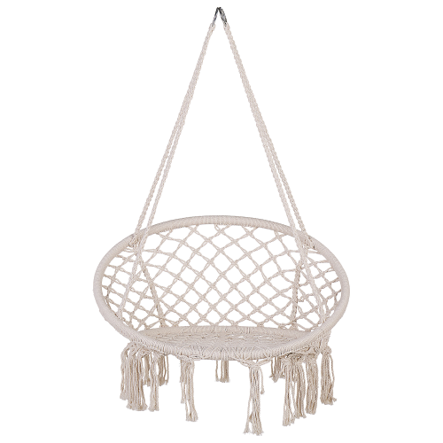 Beliani Hanging Chair GABELLA Cotton White